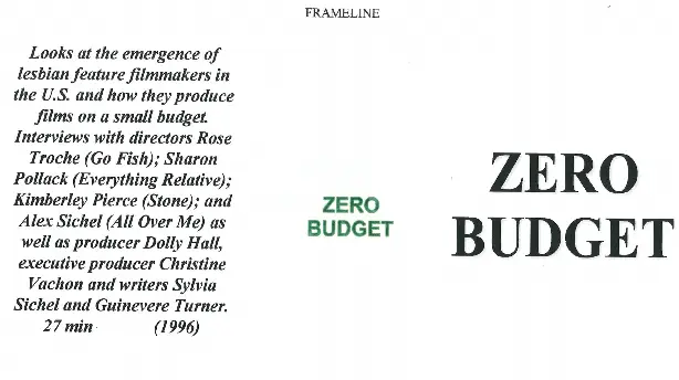 Zero Budget Screenshot
