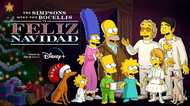 The Simpsons Meet the Bocellis in Feliz Navidad Screenshot